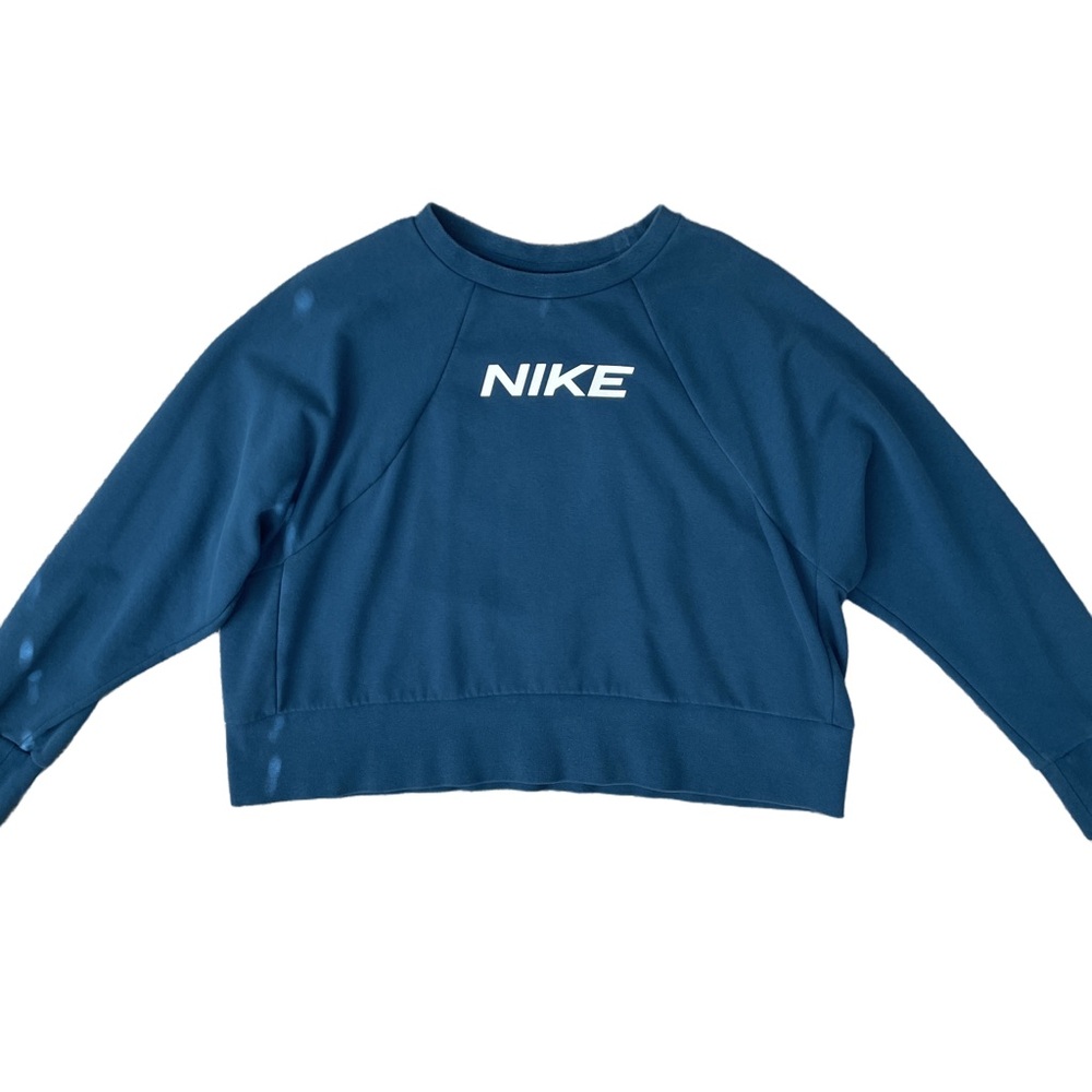 Nike Teal Blue Cropped Sweatshirt